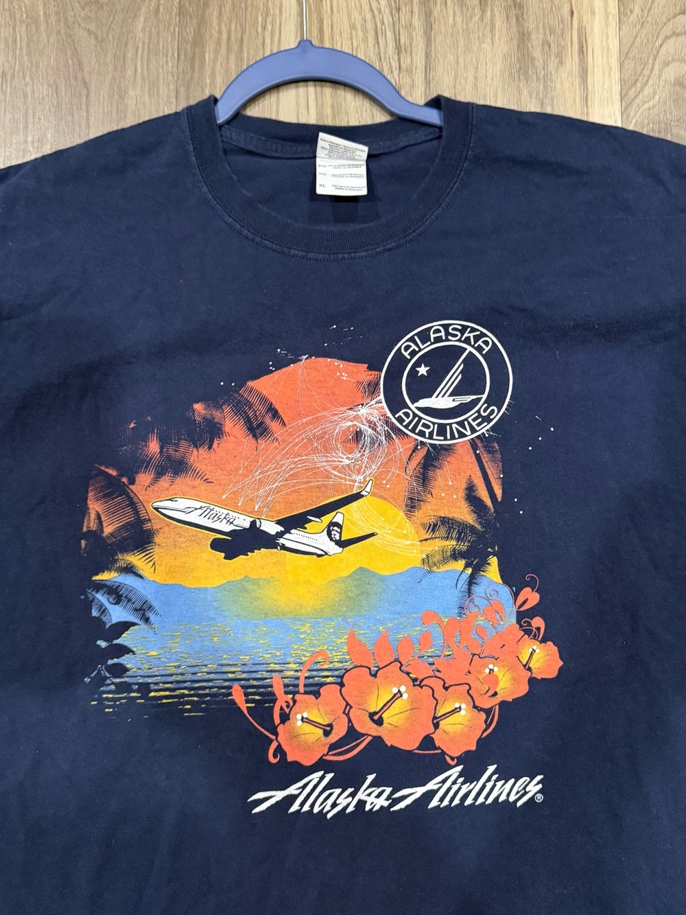vintage graphic Alaska Airlines Graphic